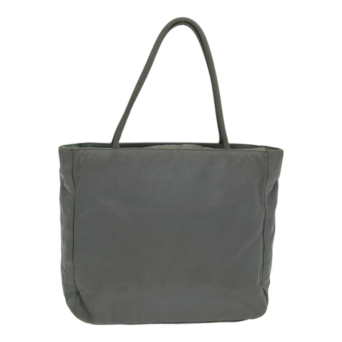 Prada Hand Bag Auth Nylon Gray Travel Bag