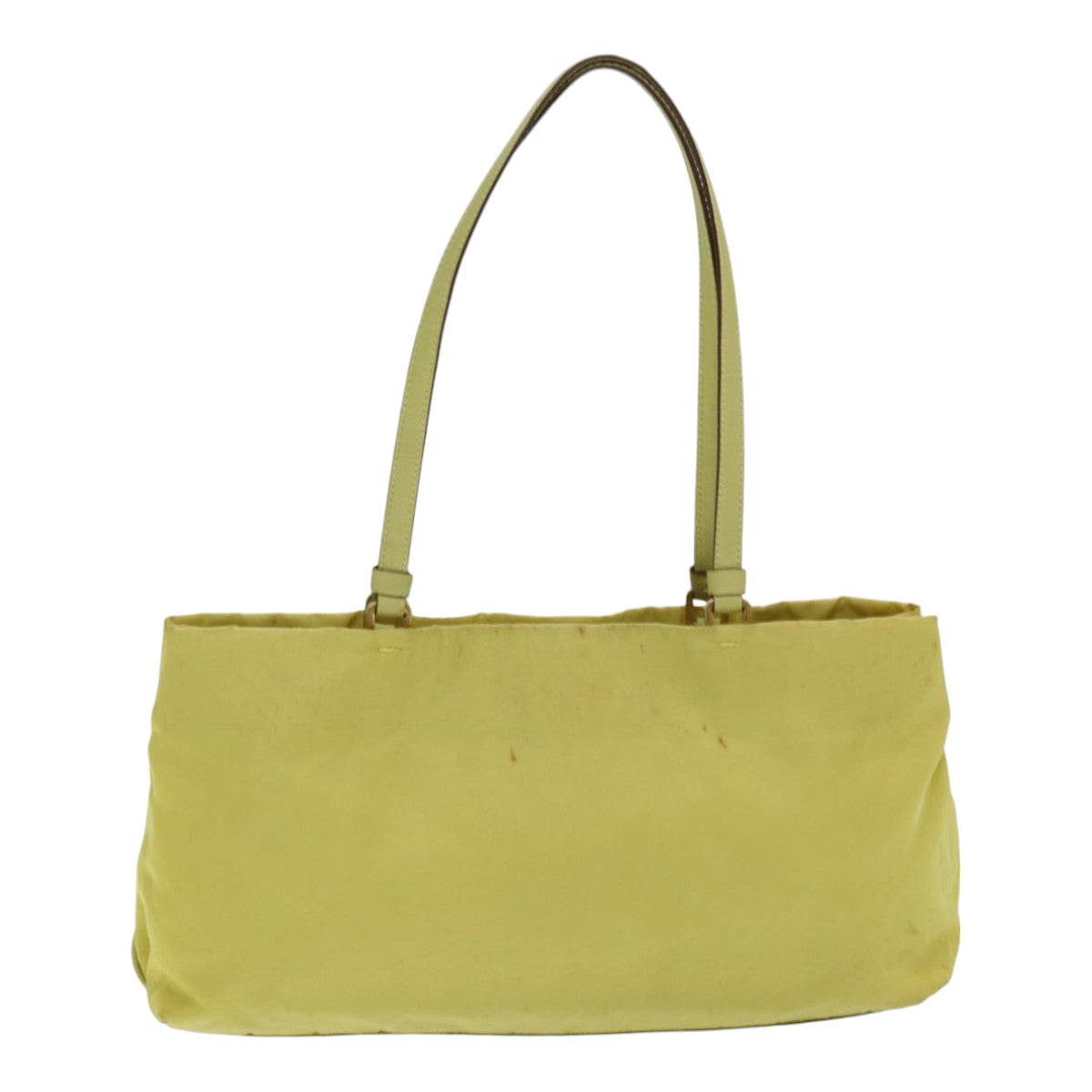 Prada Tote Bag Auth Nylon Yellow