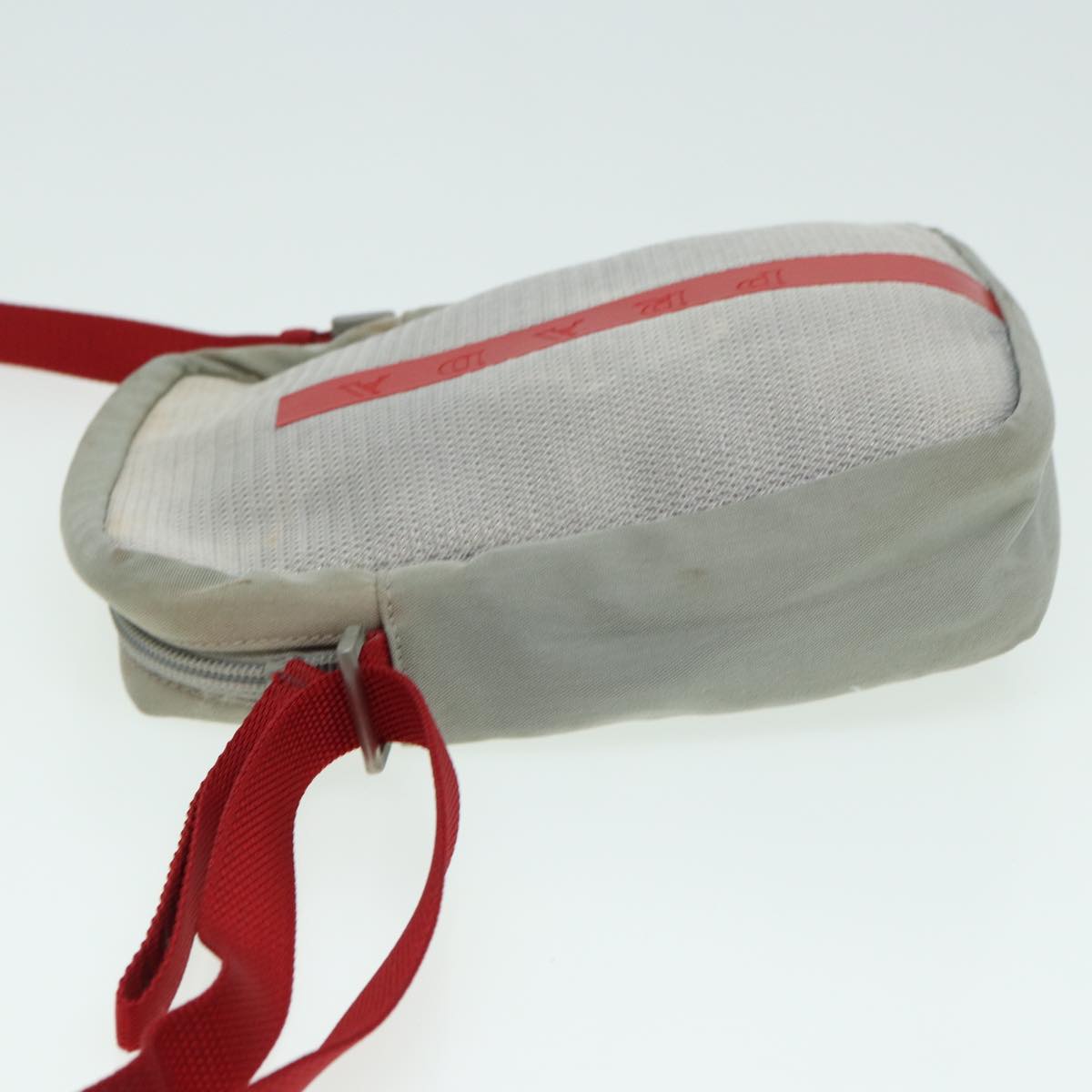 Prada Sports Shoulder Bag Auth Nylon Gray Gray Auth 85159