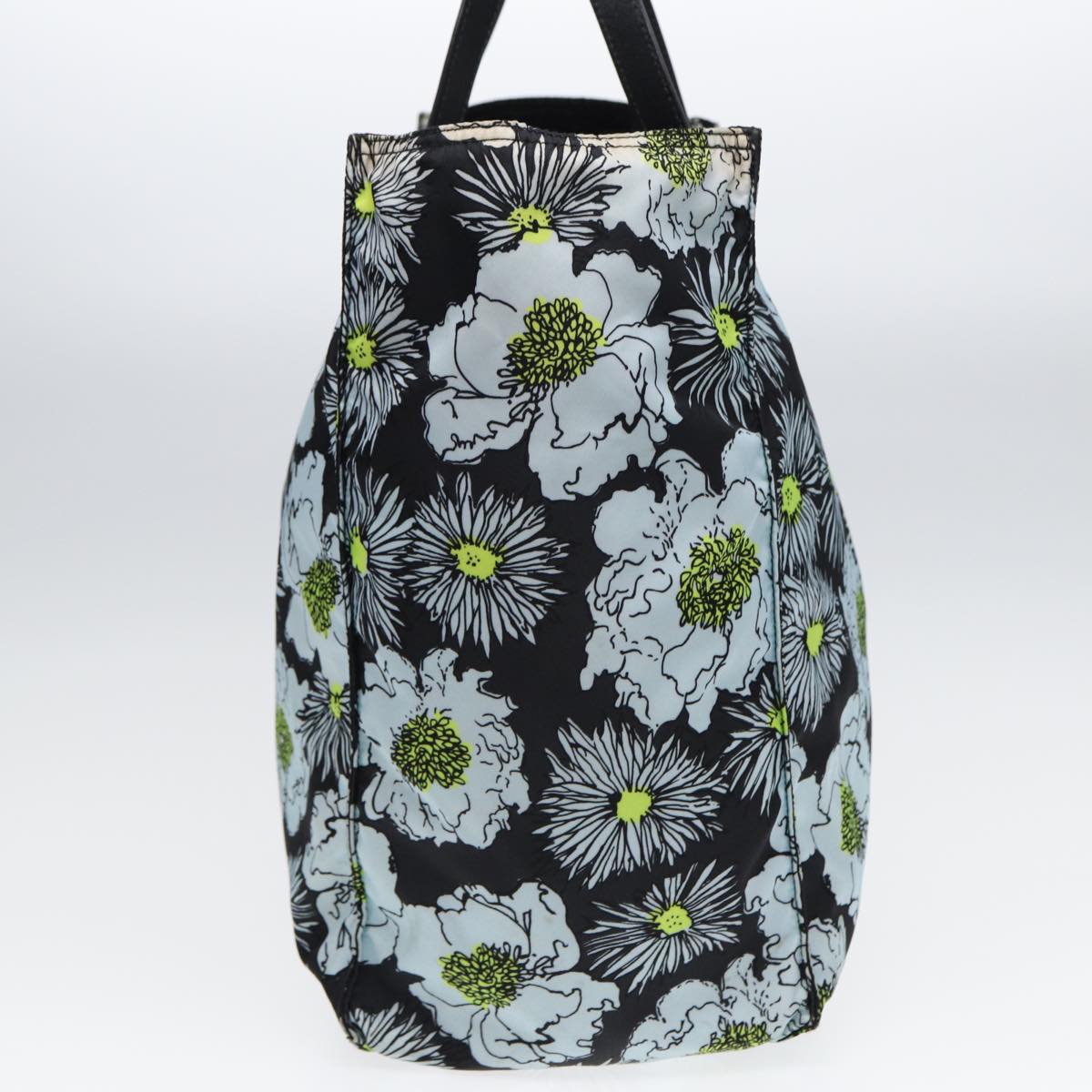 Prada Tote Bag Auth Nylon Black Blue