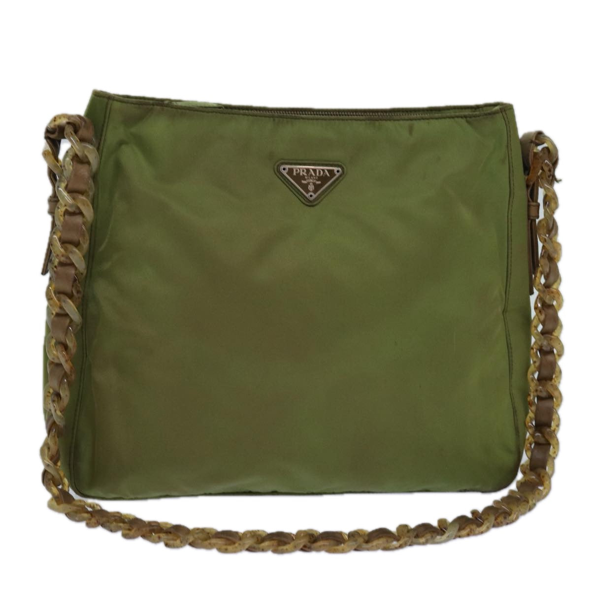 Prada Shoulder Bag Khaki Auth Nylon Khaki Auth 85288