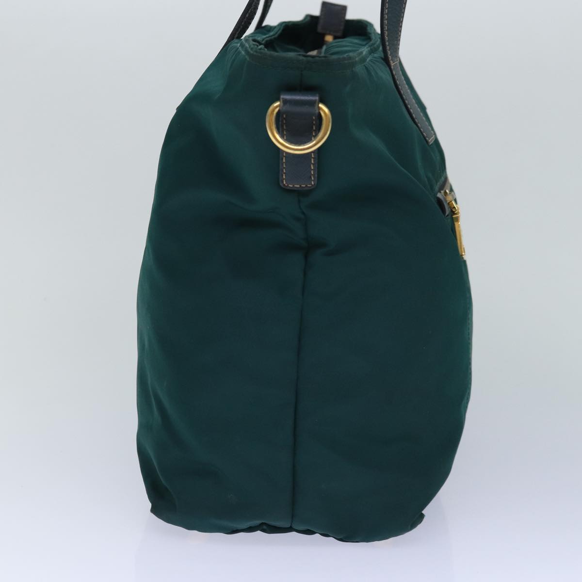 Prada Tote Bag 2Way Khaki Auth Nylon Gold