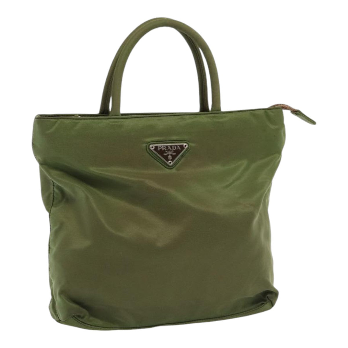 Prada Hand Bag Khaki Auth Nylon Travel Bag Khaki Auth 85479