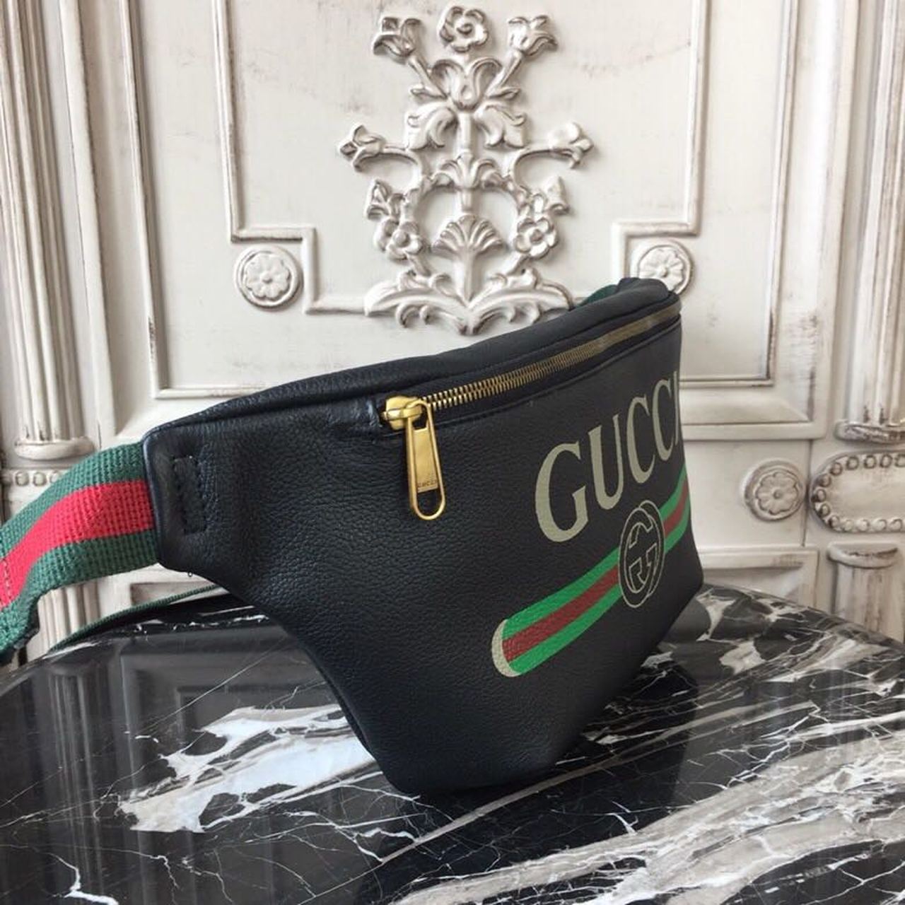 gg Coco CapitÃ¡n Belt Cotton Black Logo Accessory