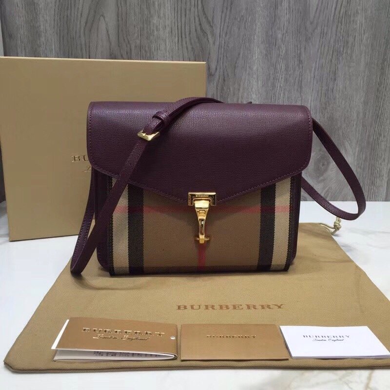Top Quality Check And Crossbody Bag Purple Small 9In24Cm 8807