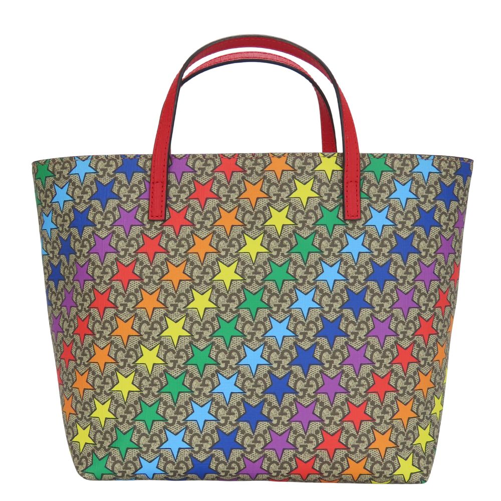 Gucci Chilled License Rainbow Star Supreme Handbag Canvas Travel Bag