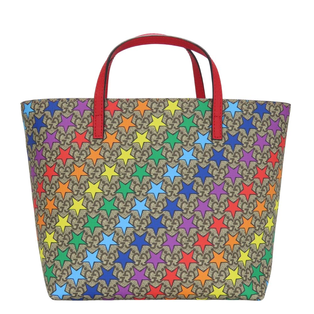 Gucci Chilled License Rainbow Star Supreme Handbag Canvas Travel Bag