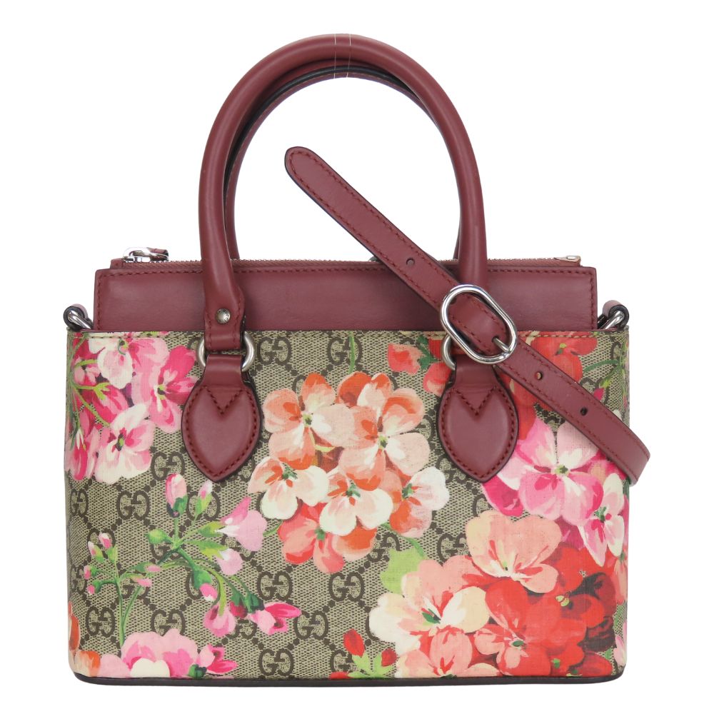 Gucci Blooms Supreme 2Way Bag Canvas Mini Travel Bag