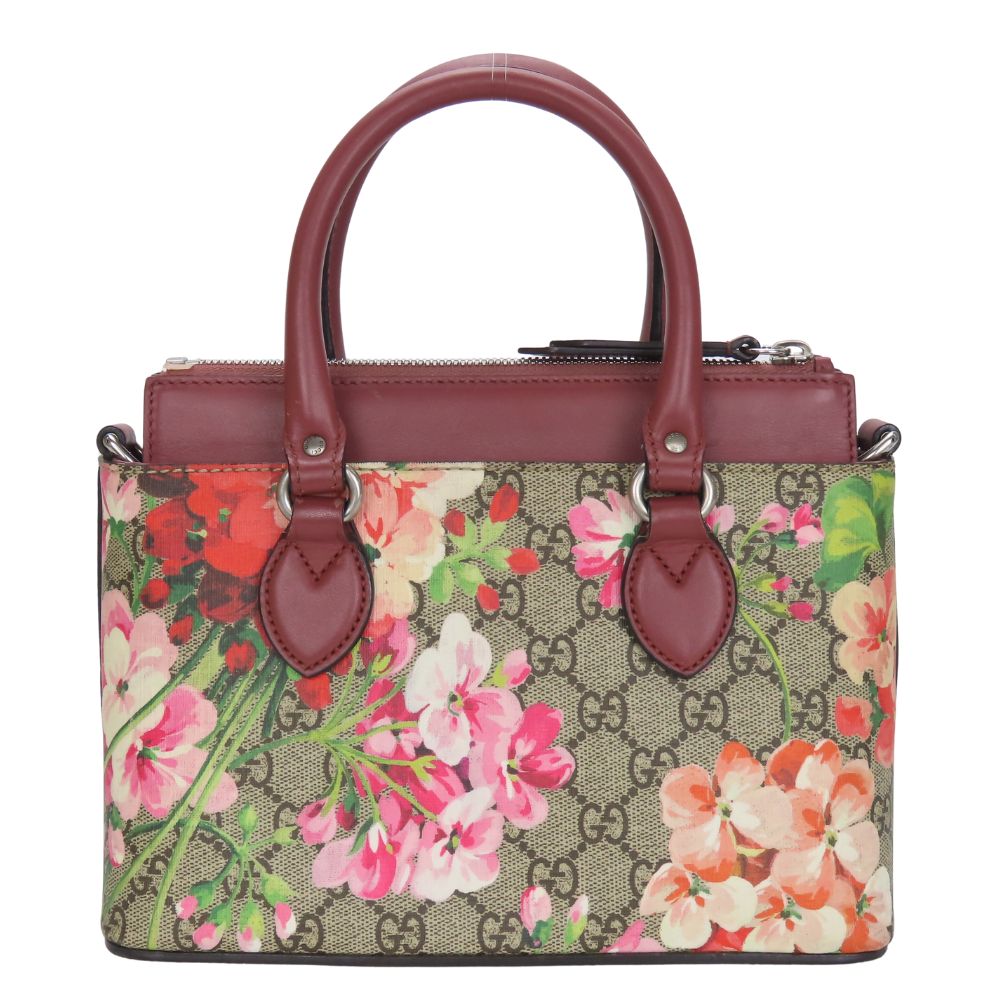 Gucci Blooms Supreme 2Way Bag Canvas Mini Travel Bag