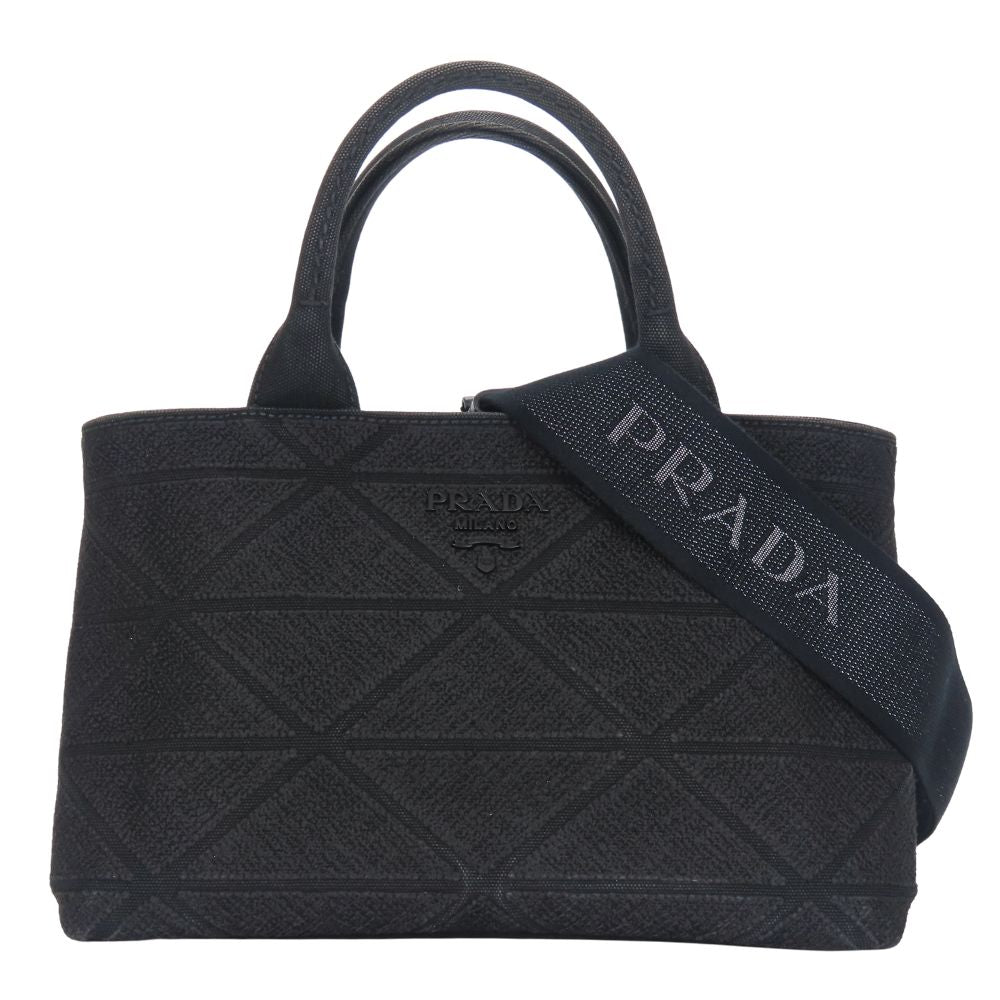 Prada Canapa Triangle 2Way Bag Canvas Travel Bag