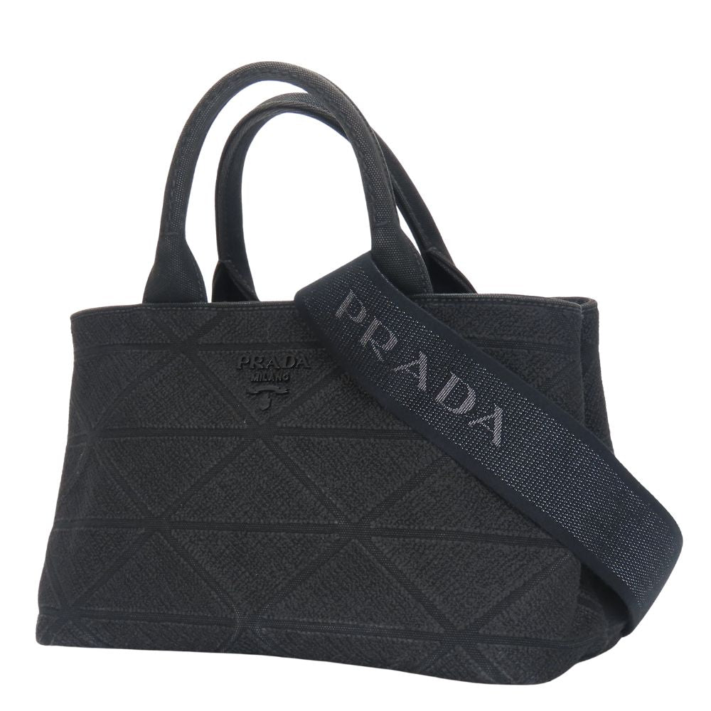 Prada Canapa Triangle 2Way Bag Canvas Travel Bag