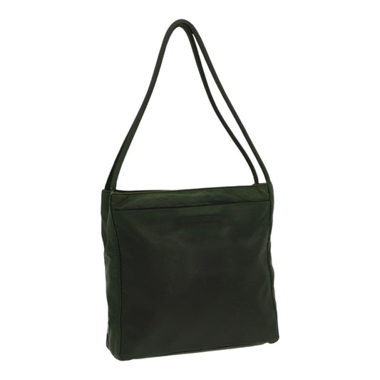Prada Tote Bag Khaki Auth Nylon Silver Silver Auth 85642