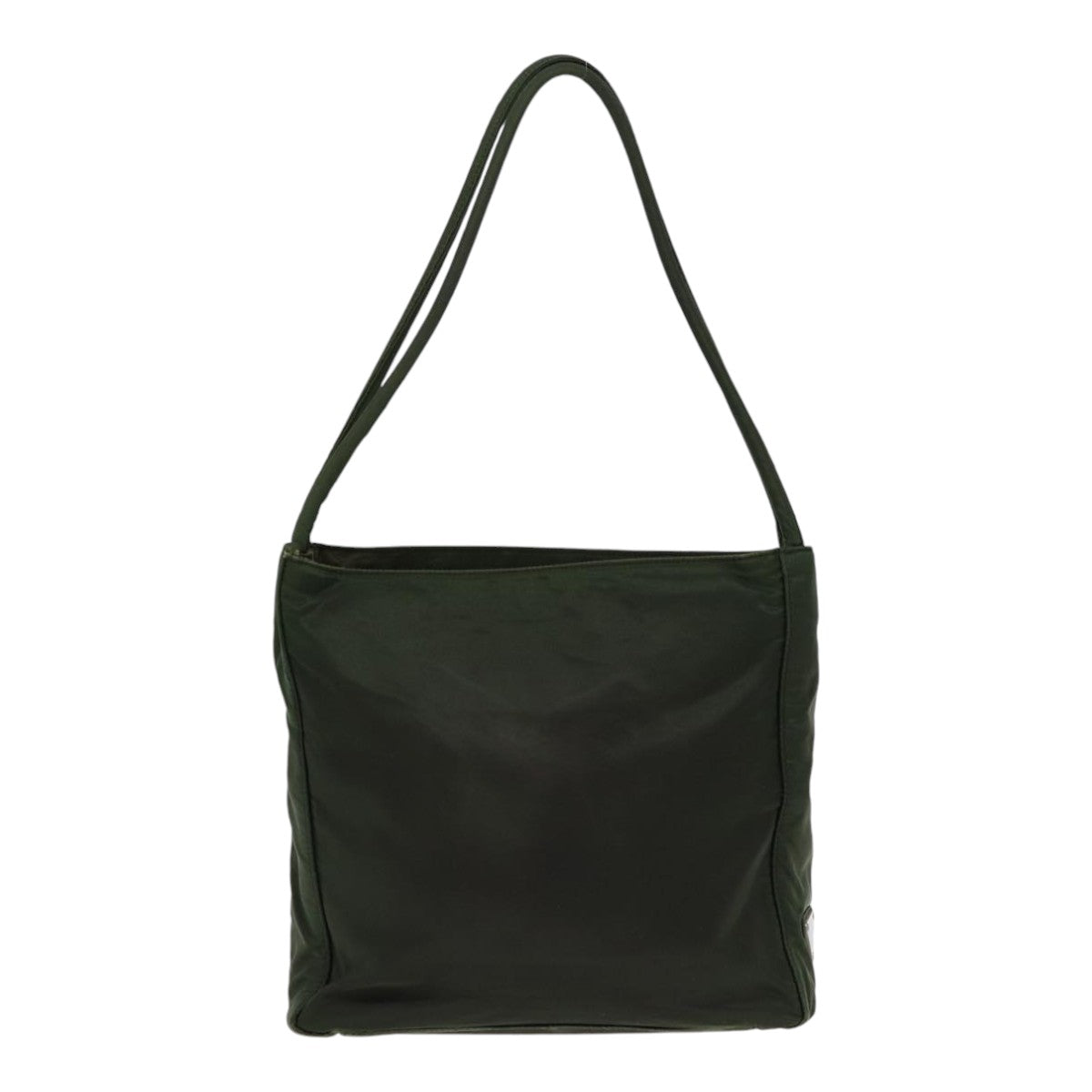 Prada Tote Bag Khaki Auth Nylon Silver Silver Auth 85642