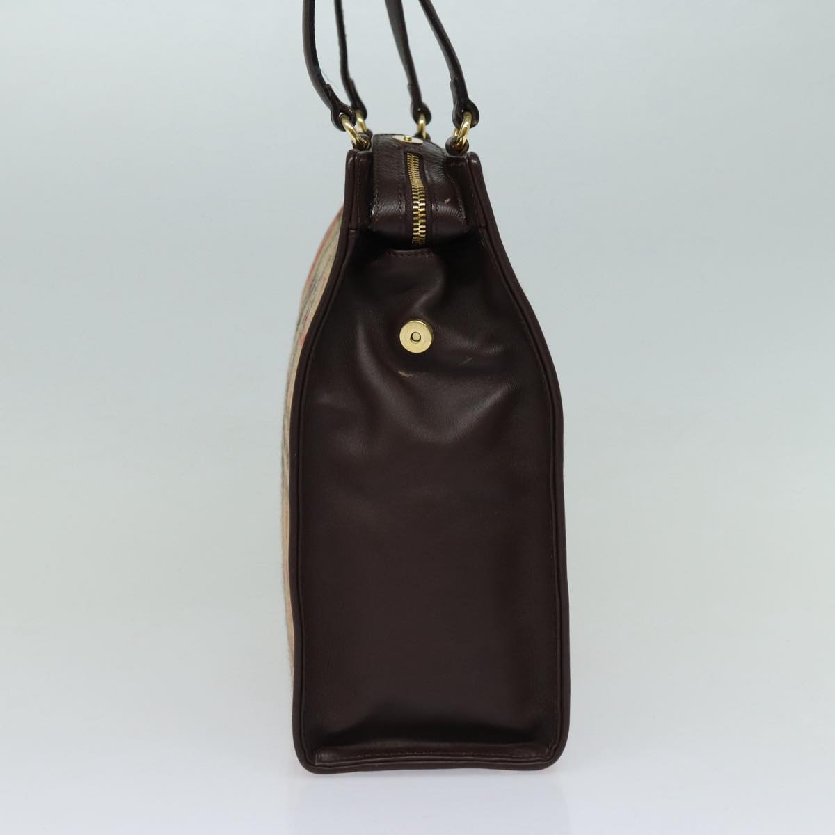 Burberry Luxury ss Nova Check Shoulder Bag Wool Auth Beige Gold