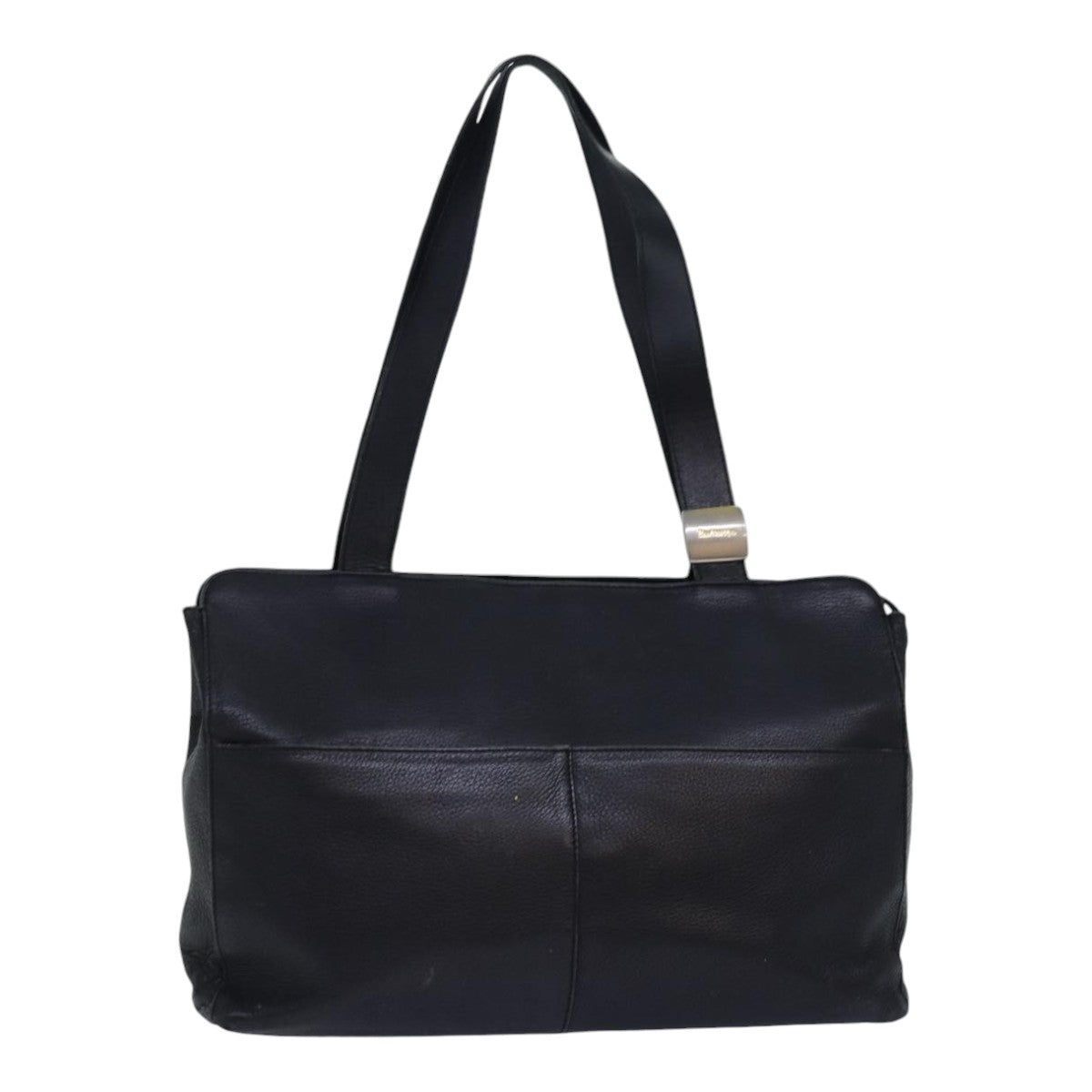 Burberry Luxury ss Shoulder Bag Auth Leather Black Silver