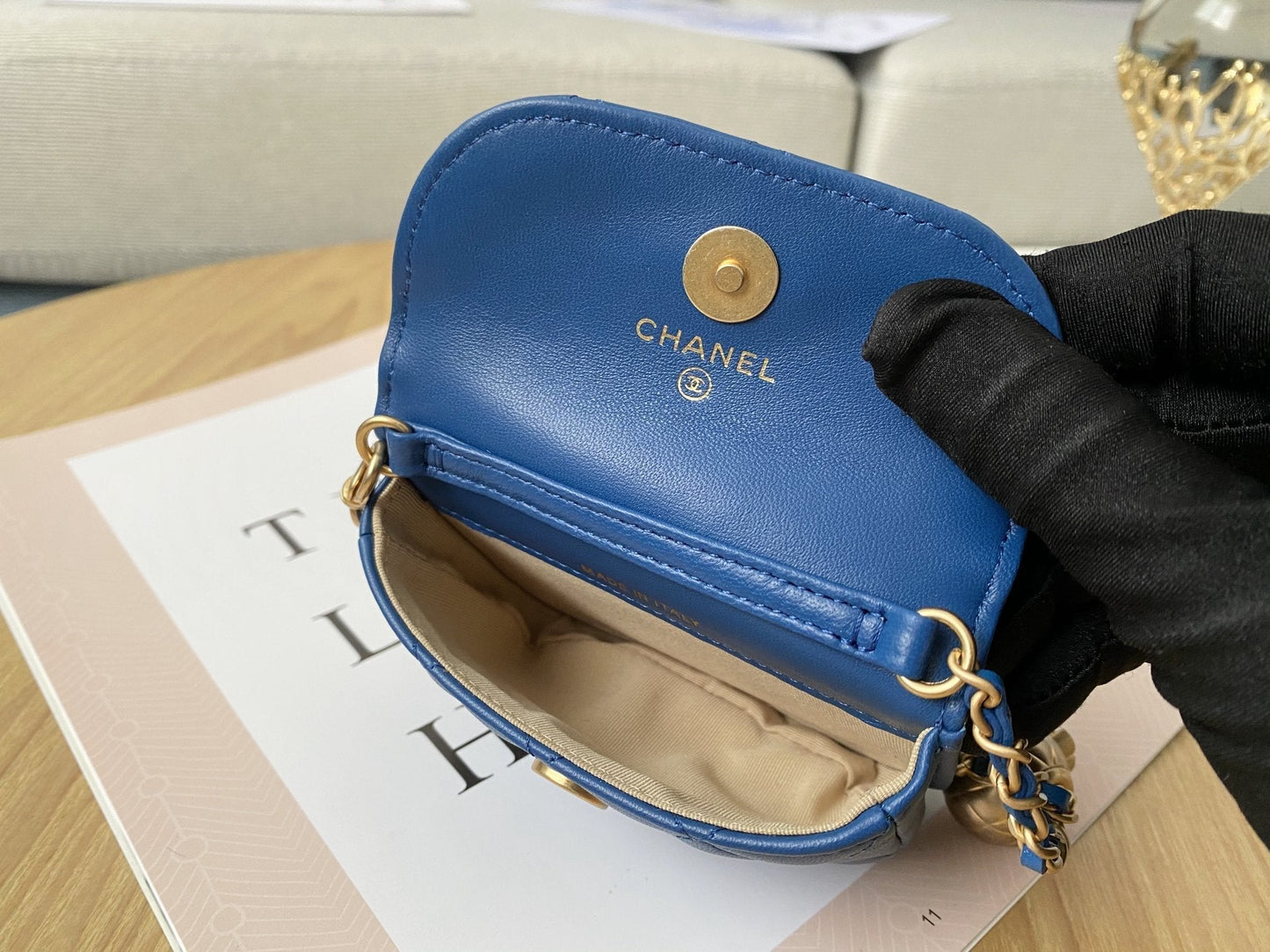 CHLMini Unblocked Metal Ball 9cm Blue Mini Bag