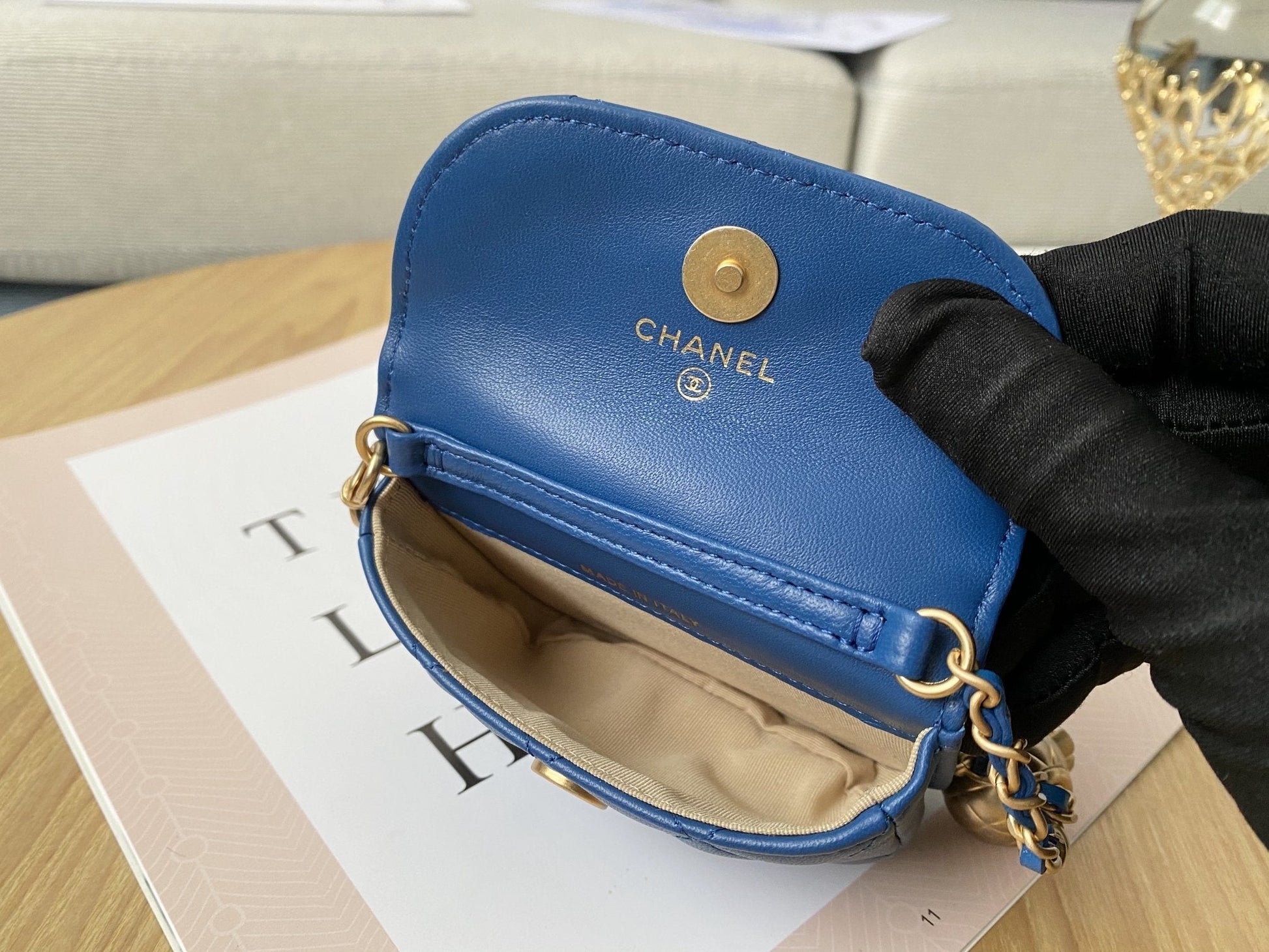 CHLMini Unblocked Metal Ball 9cm Blue Mini Bag