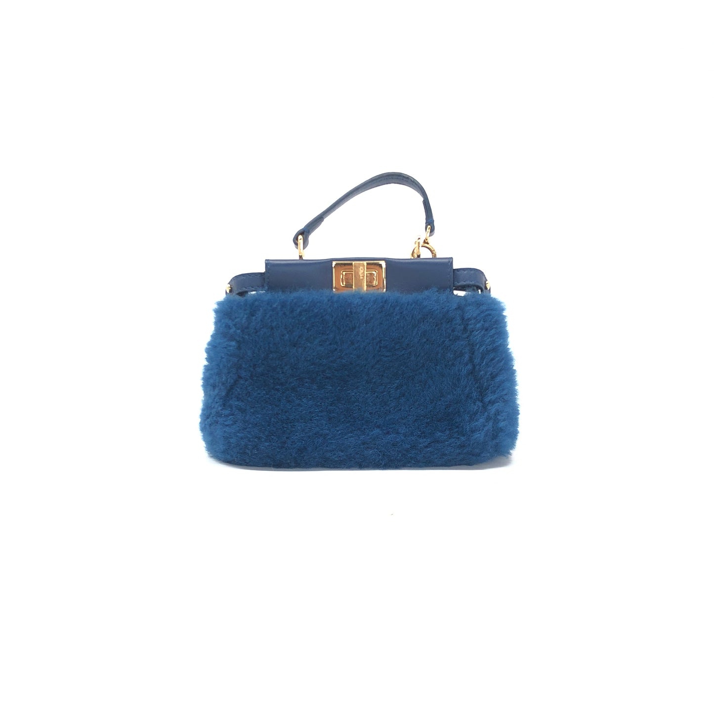 Fendi Peekaboo Shearling 2Way Bag Micro Travel Bag