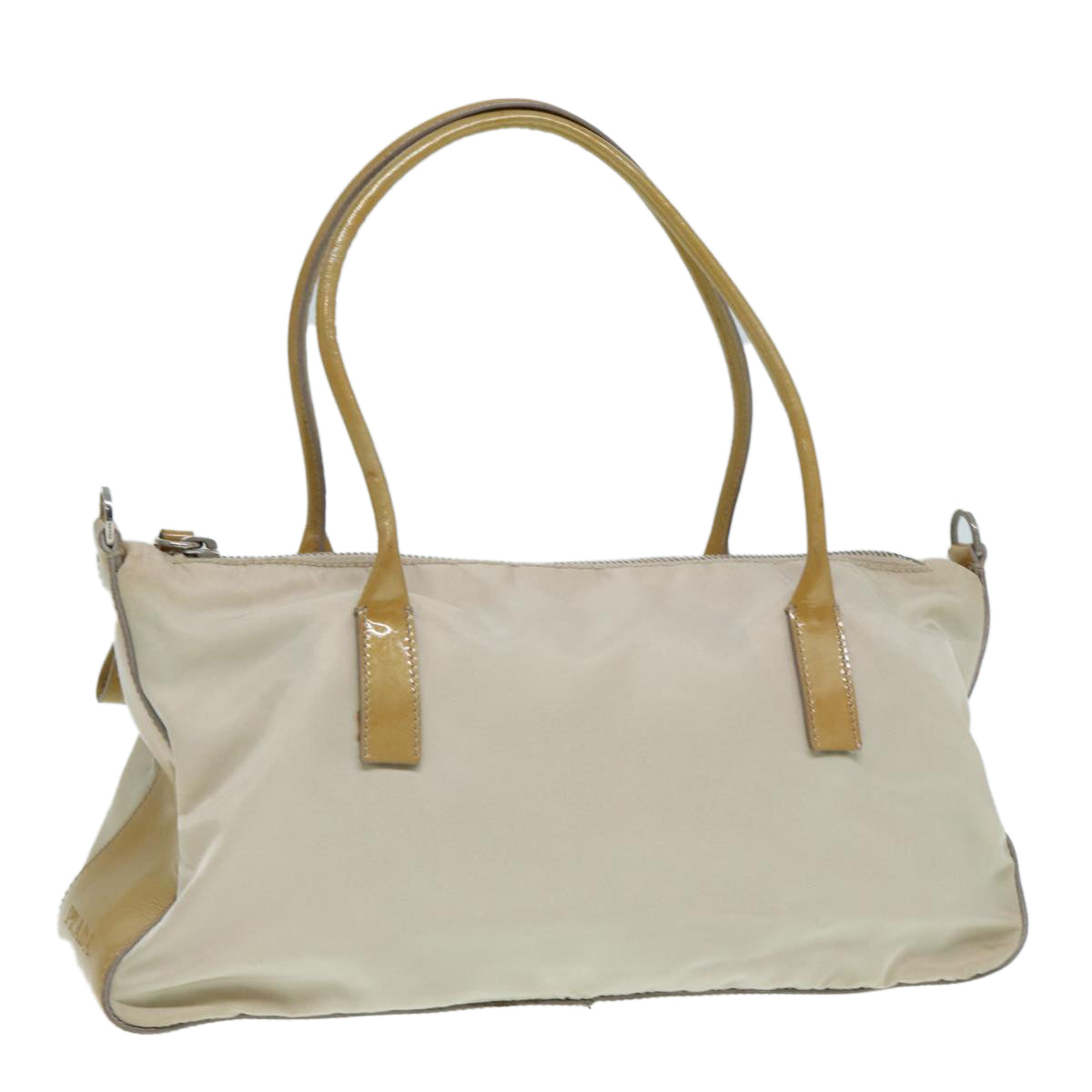 Prada Hand Bag Auth Nylon Beige Travel Bag Beige Auth 86148