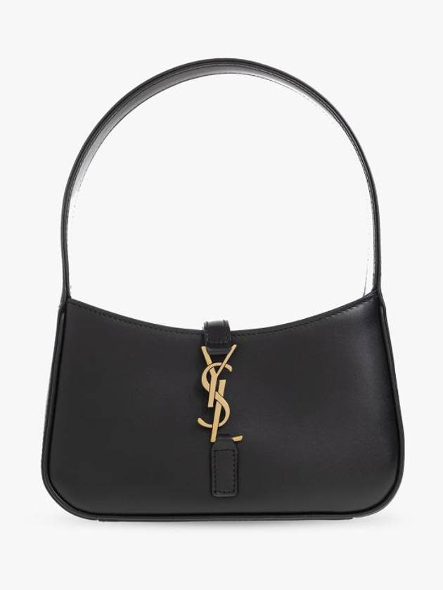 YSL Saint Laurent Luxury Trending Le 5A Smooth Hobo Shoulder Bag Leather Black Small