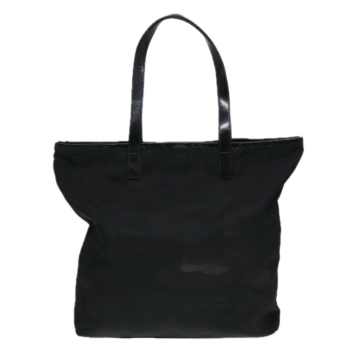 Prada Tote Bag Auth Nylon Black Silver