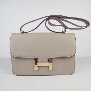 Hermes Luxury Constance Cm Togo Bag Grey Leather Gold Travel Bag