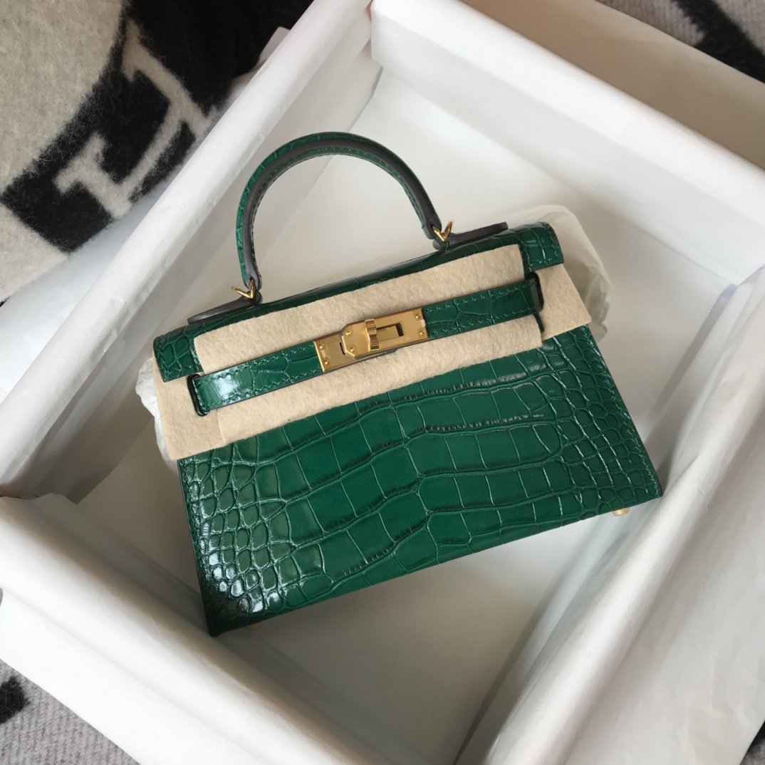 Top Quality Kelly For Women Toned Hardware Green Gold Travel Bag