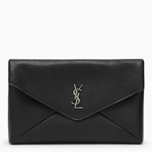 YSL Saint Laurent Saint Laurent Trending Men Cassandre Envelope Clutch Black Large Clutch Bag