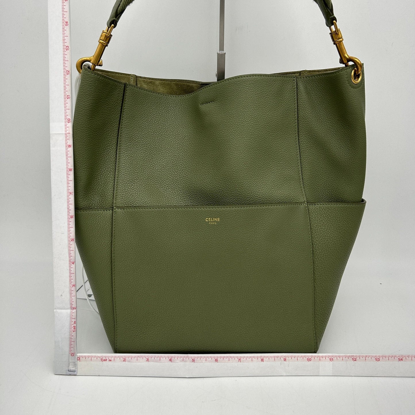 Luxury Soft Grained Calfskin Sangle Bag Light Bucket Bucket Bag