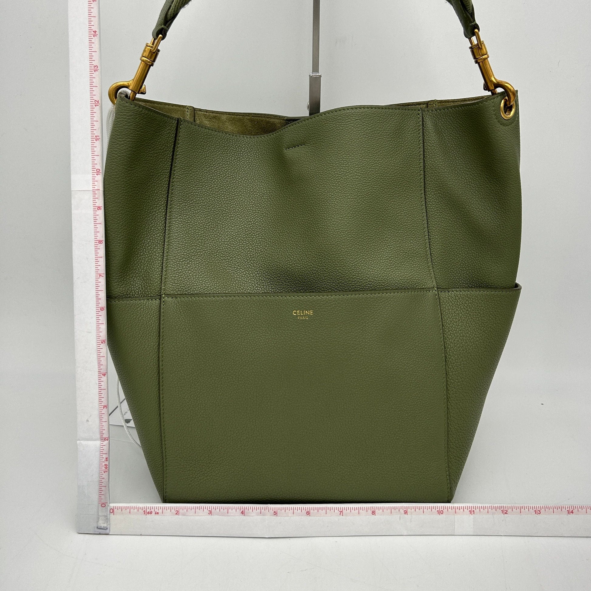 Luxury Soft Grained Calfskin Sangle Bag Light Bucket Bucket Bag