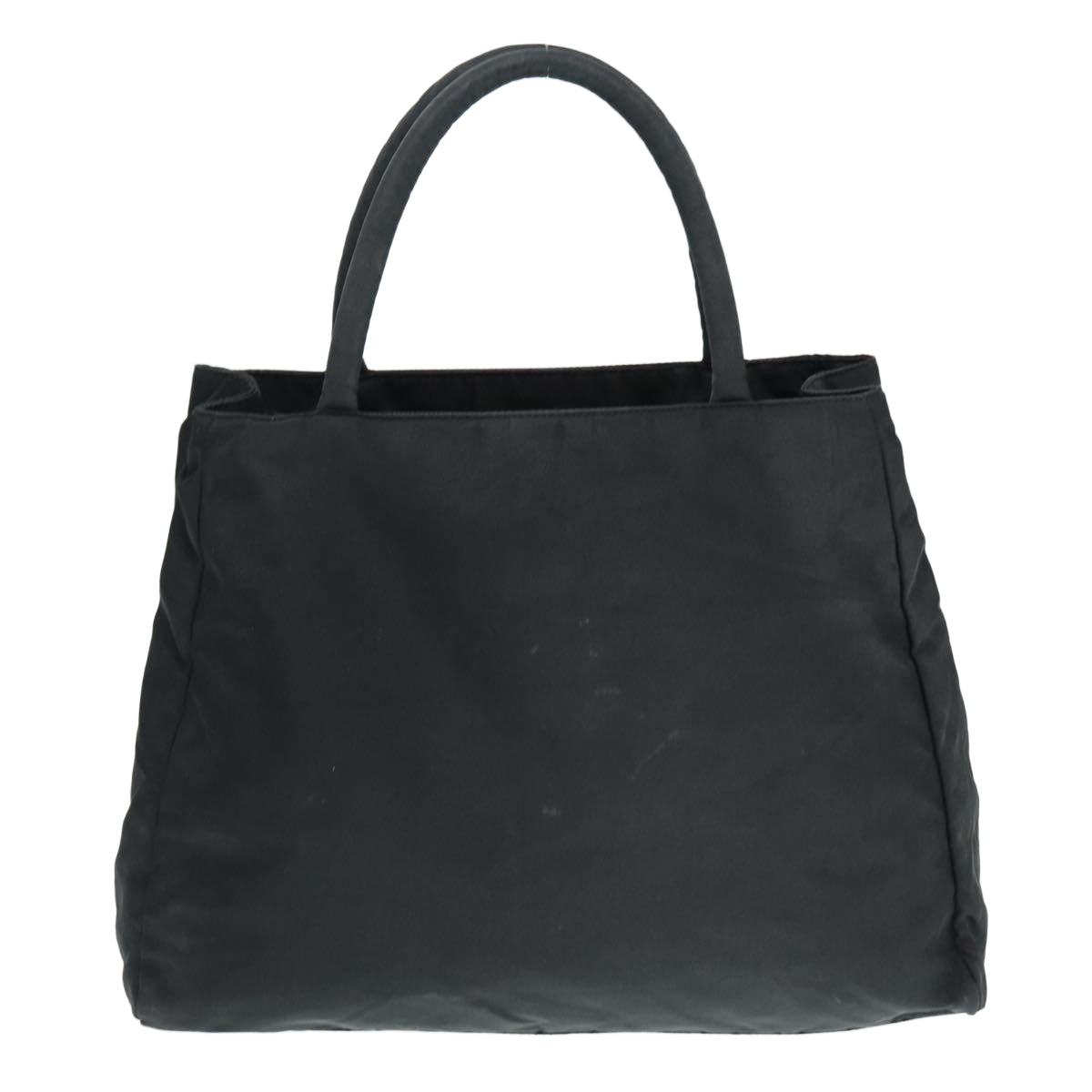 Prada Hand Bag Auth Nylon Black Silver Travel Bag Silver Auth 87165