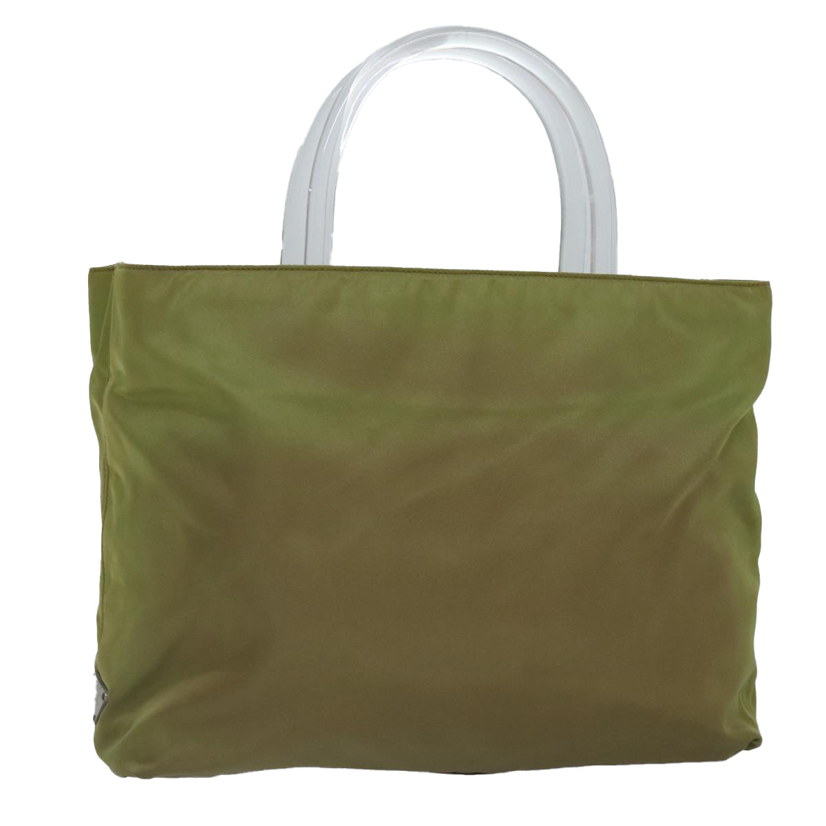Prada Hand Bag Khaki Auth Nylon Travel Bag Khaki Auth 87346