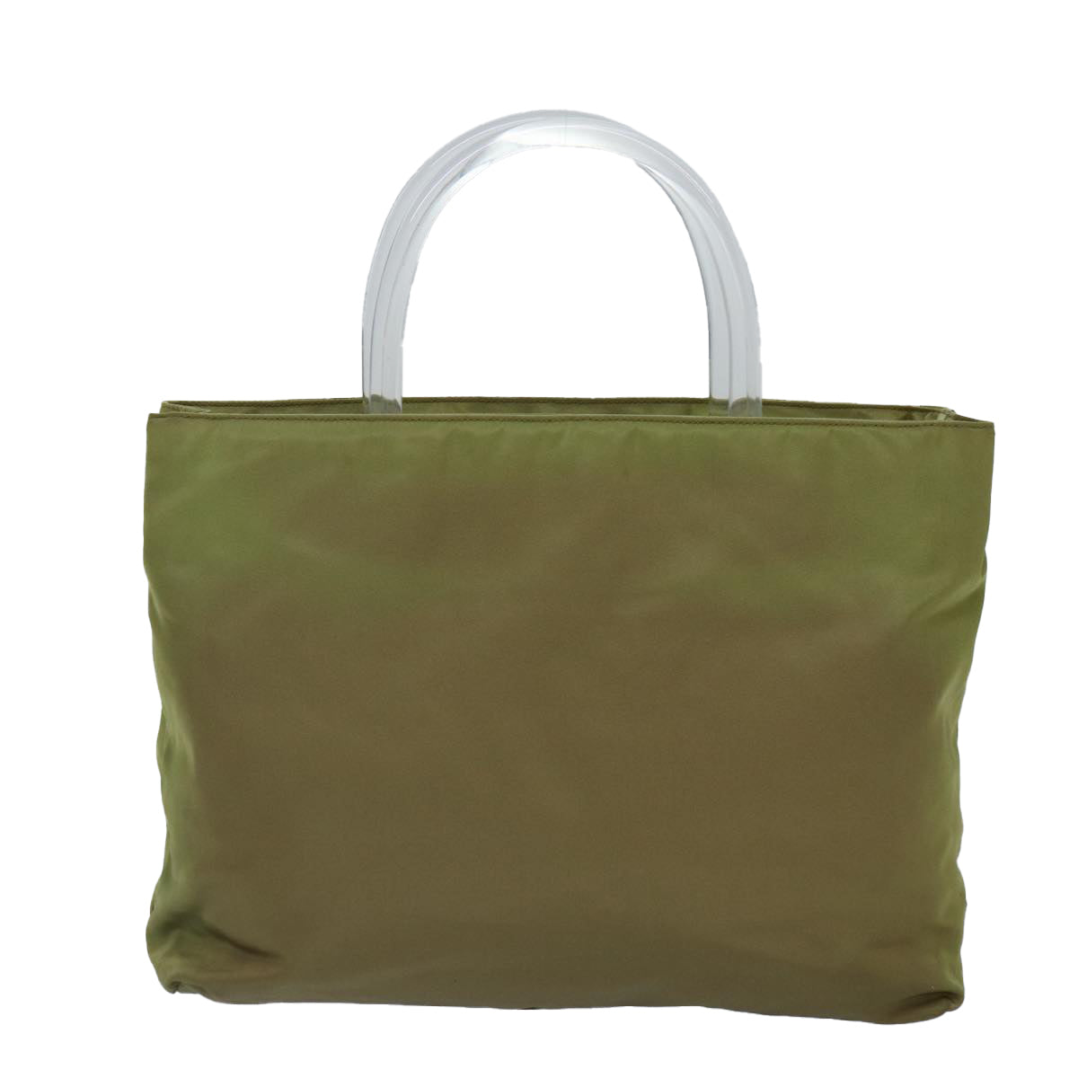 Prada Hand Bag Khaki Auth Nylon Travel Bag Khaki Auth 87346