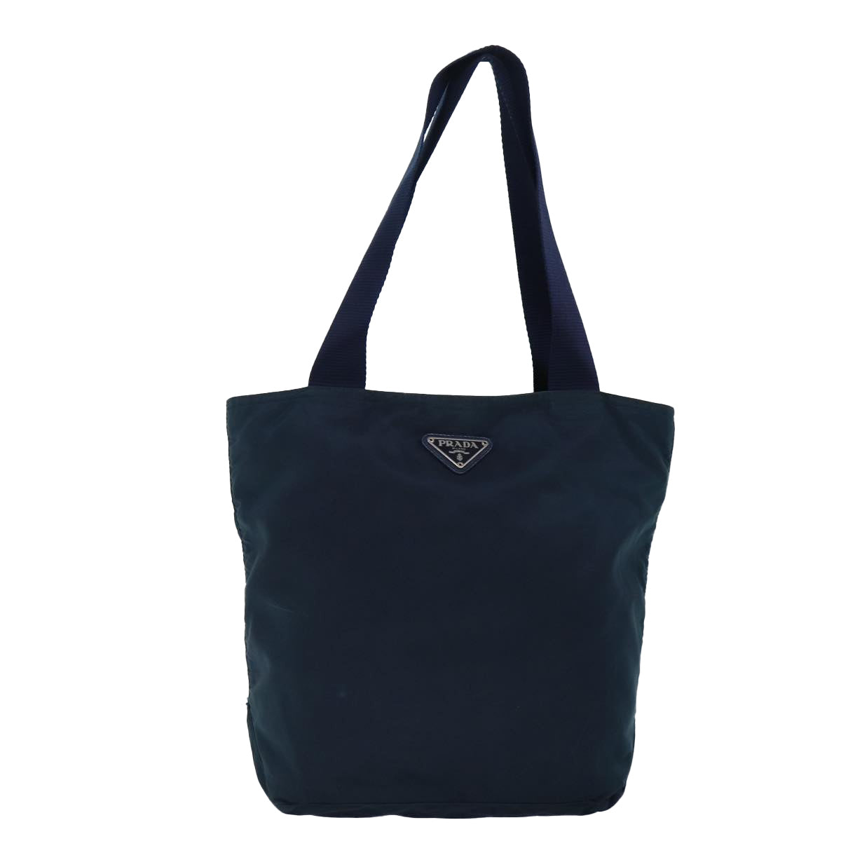 Prada Hand Bag Auth Nylon Navy Travel Bag Navy Auth 87349