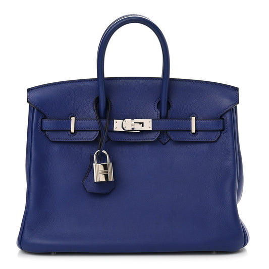 Hermes Swift Birkin Bleu Electrique Handbag Travel Bag