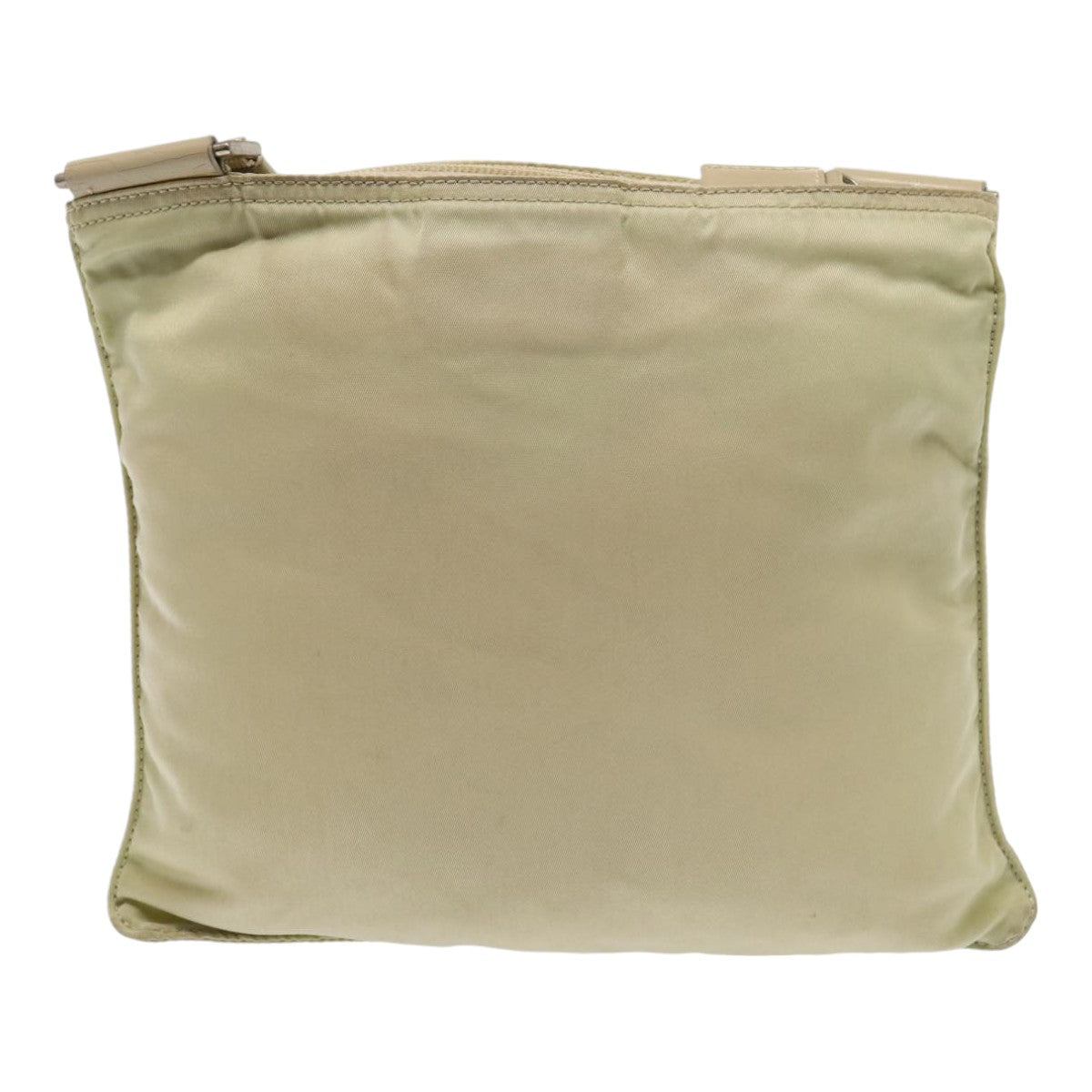Prada Shoulder Bag Auth Nylon Silver Cream