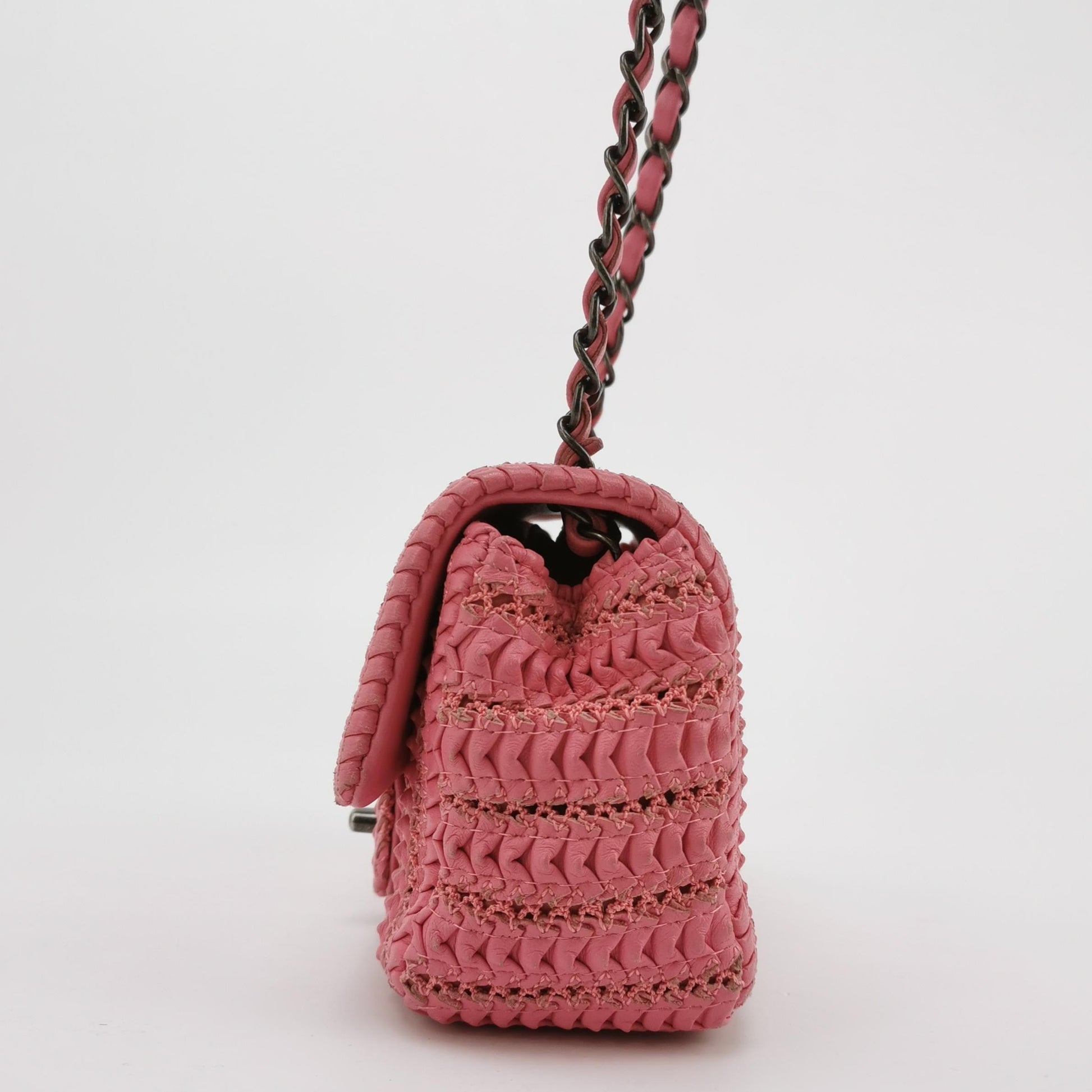 Chanel Square Classic Flap CC Paris Seoul Pink Leather Mini Bag Leather 1