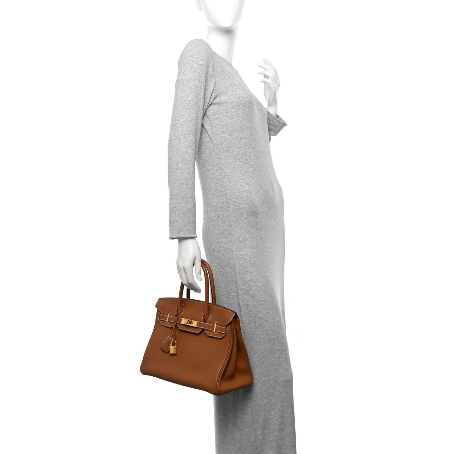 Hermes Togo Birkin Handbag Gold Travel Bag 30 Gold 1766984