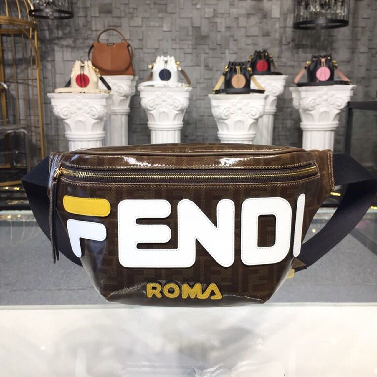 Fendi Top QualityTop Quality Mania Waist Brown FF Accessory