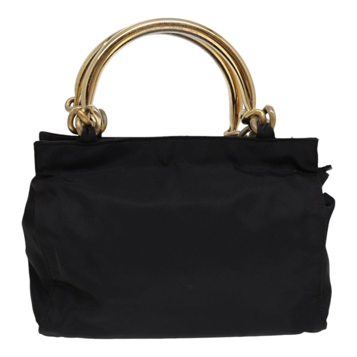 Prada Hand Bag Auth Nylon Black Travel Bag Black Auth 87678