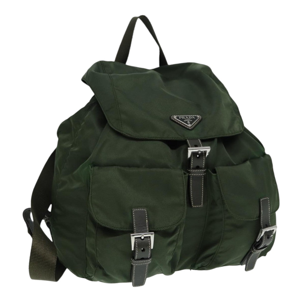 Prada Backpack Khaki Auth Nylon Khaki Auth 87680
