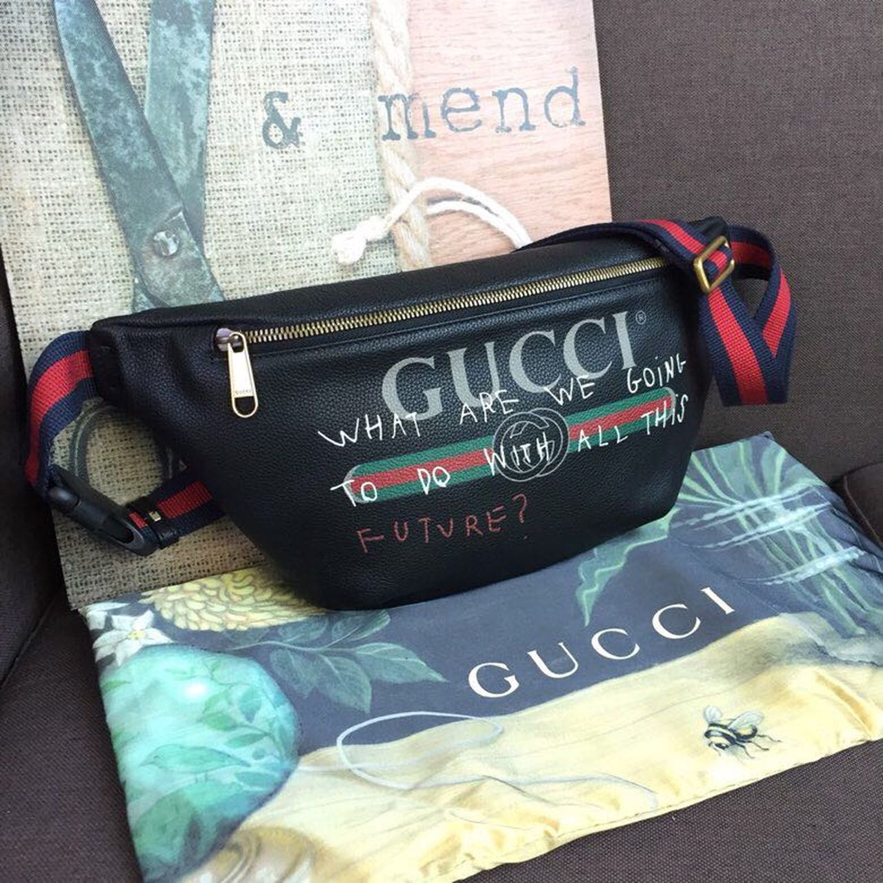 gg Print Waist Belt Men Black Accessory 15In39Cm Beaunoirrbeaunoirr