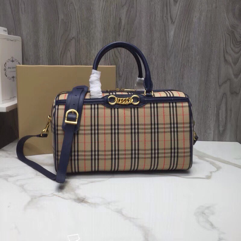 Top Quality Check Linike Bowling Bag For Brown Blue Travel Bag