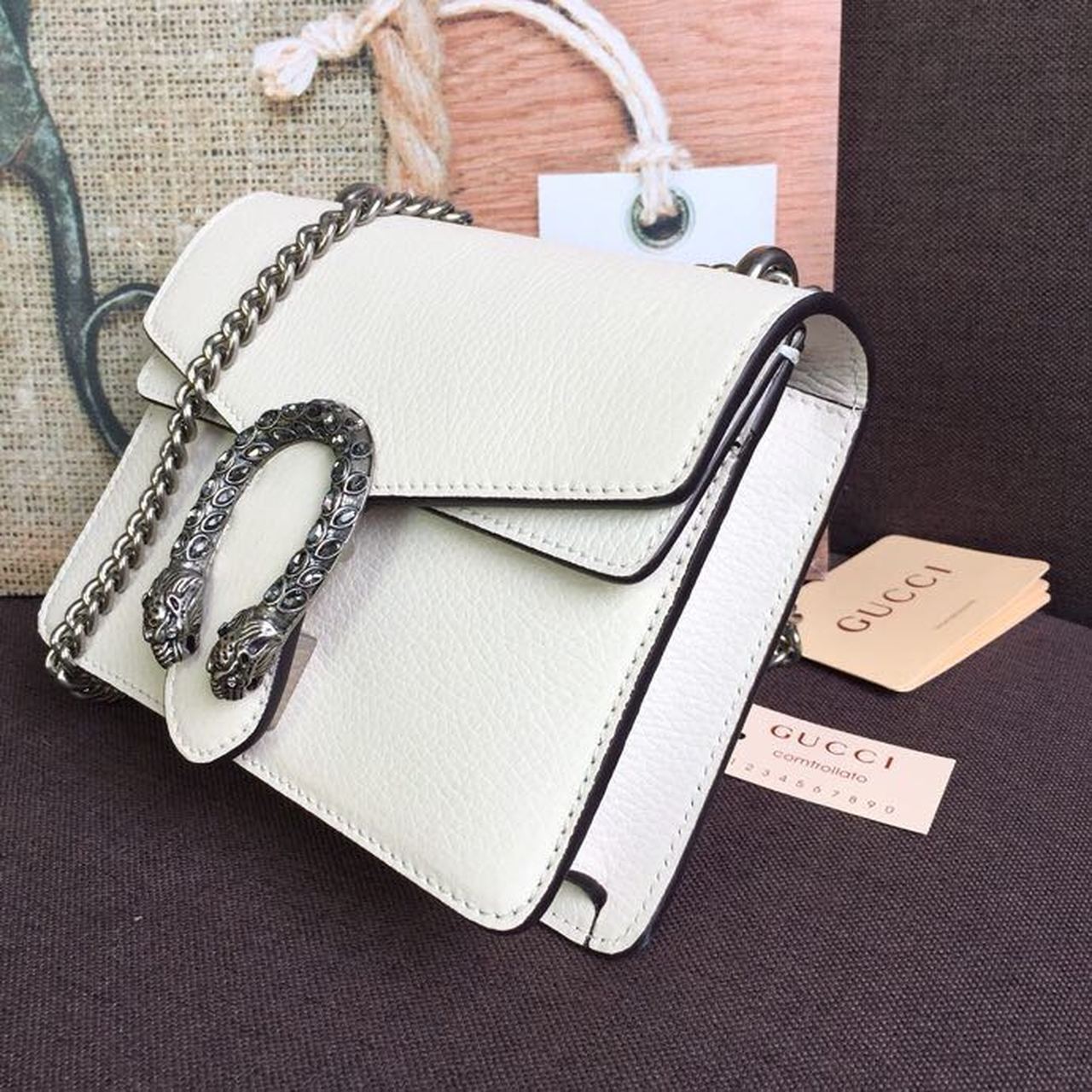 gg Dionysus 7.5in 19cm gg White Mini Bag