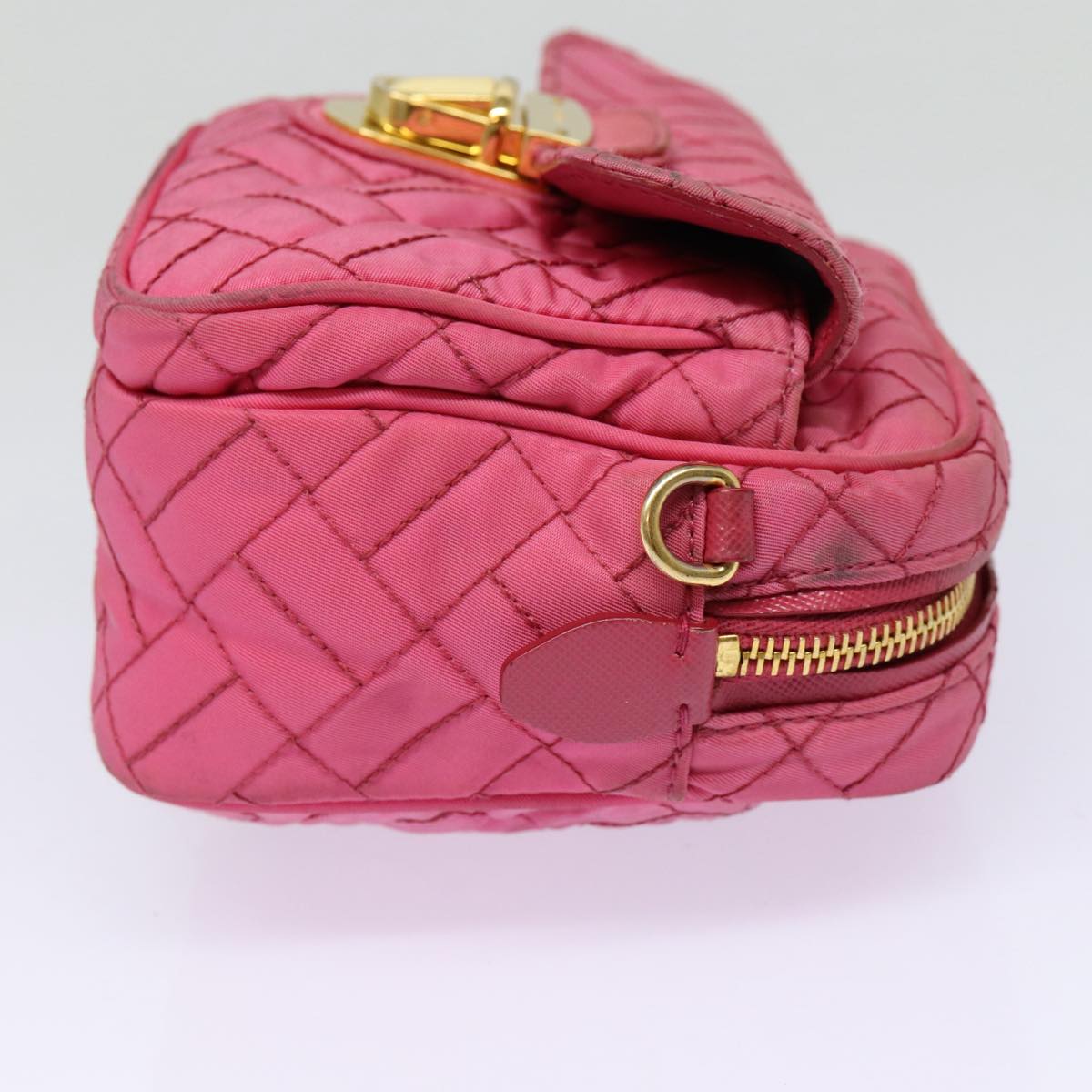 Prada Shoulder Bag Auth Nylon Quilted Pink
