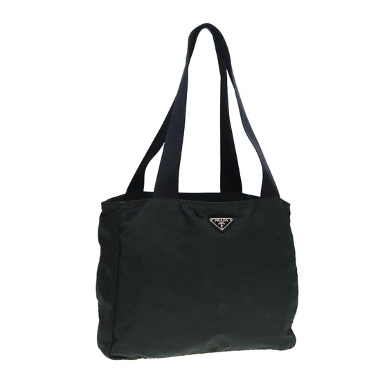 Prada Tote Bag Khaki Auth Nylon Silver Silver Auth 88404