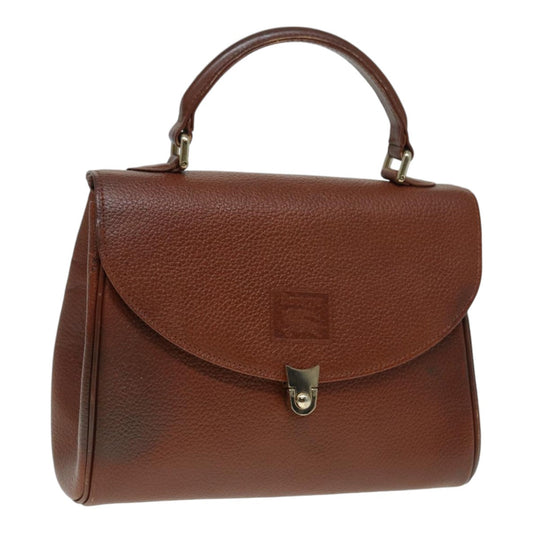 Burberry Luxury ss Hand Bag Auth Leather Brown Gold Travel Bag