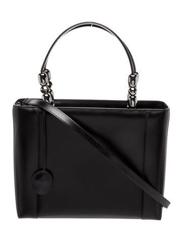 Dior Maris Pearl Patent Shoulder Bag Monogram Black