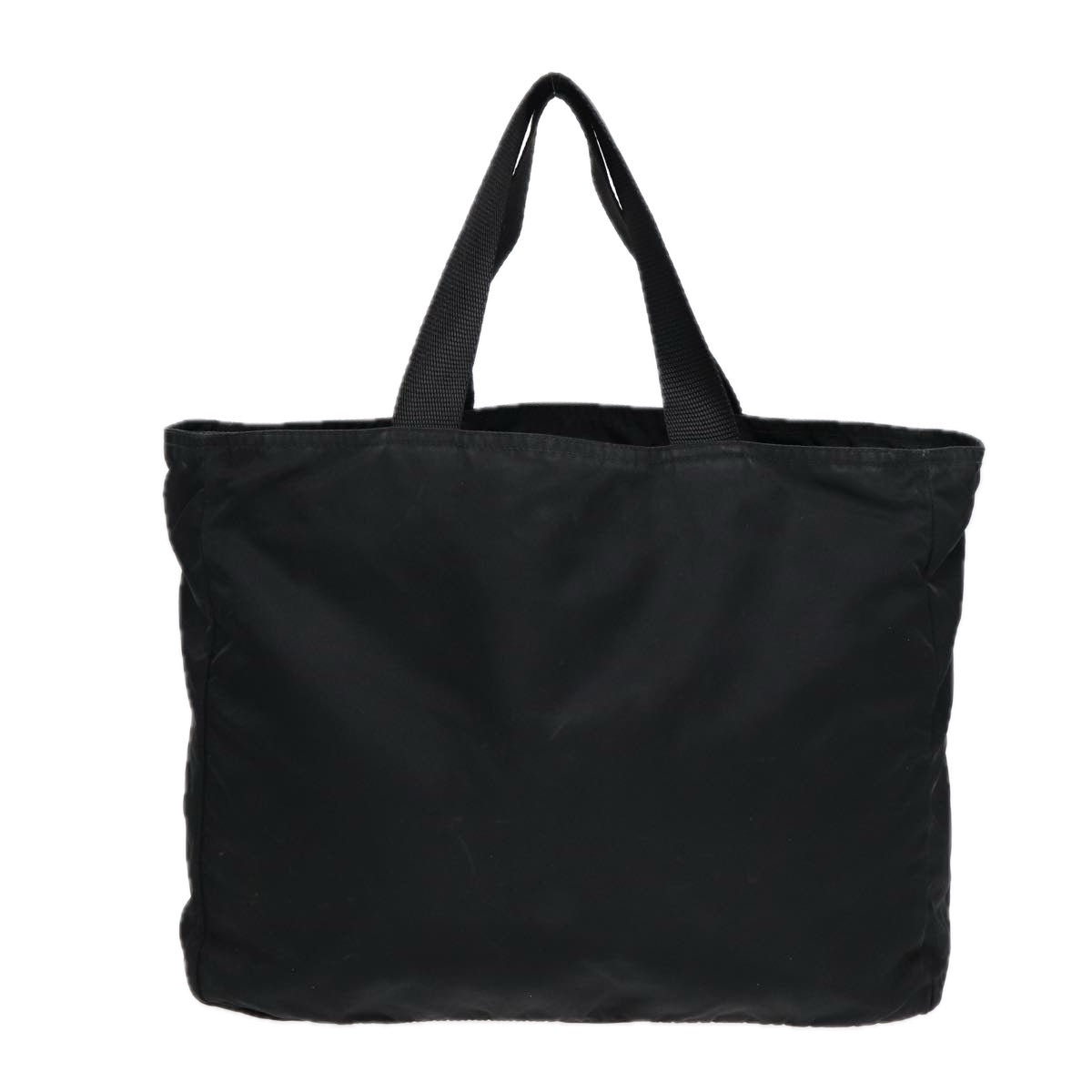 Prada Hand Bag Auth Nylon Black Silver Travel Bag Silver Auth 88781