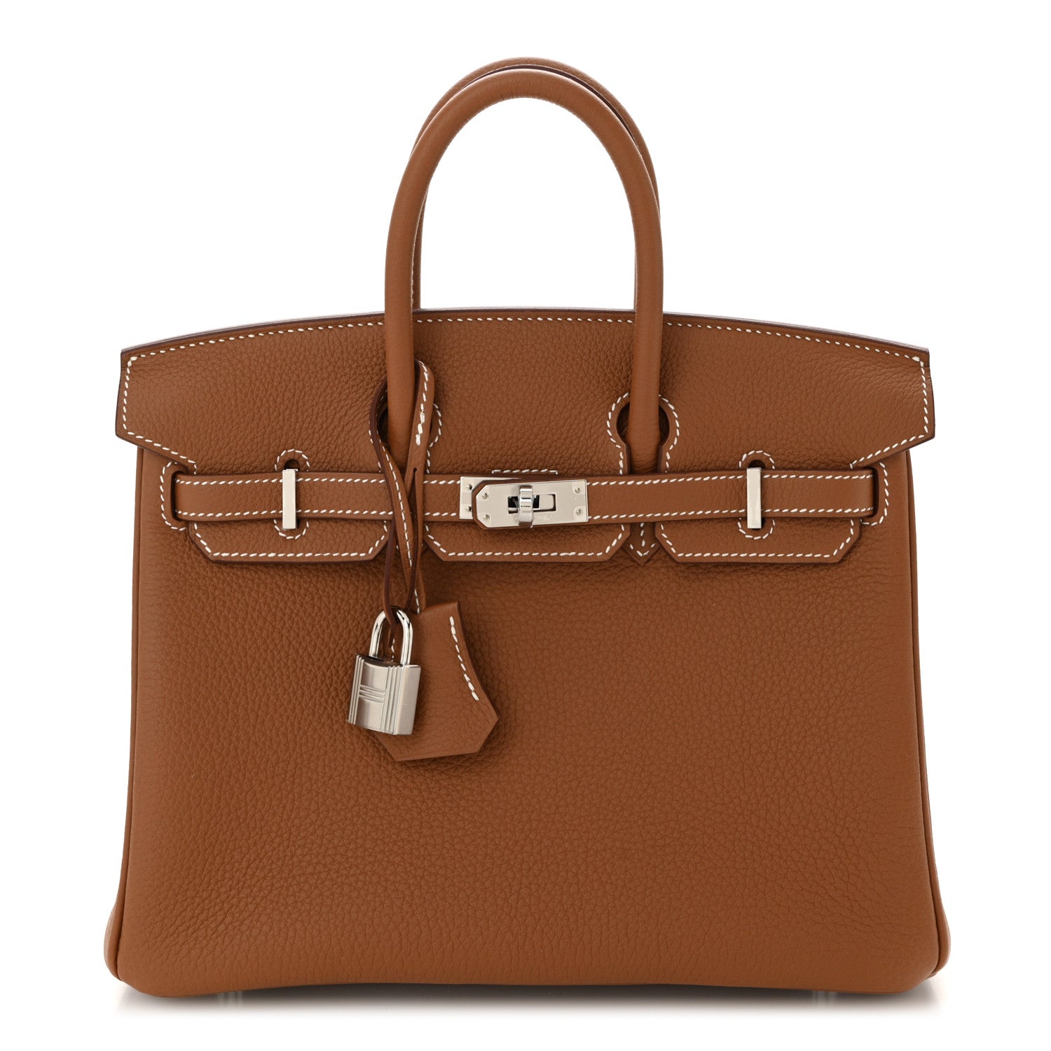 Hermes Togo Birkin Handbag Gold Travel Bag 25 Gold 1756411